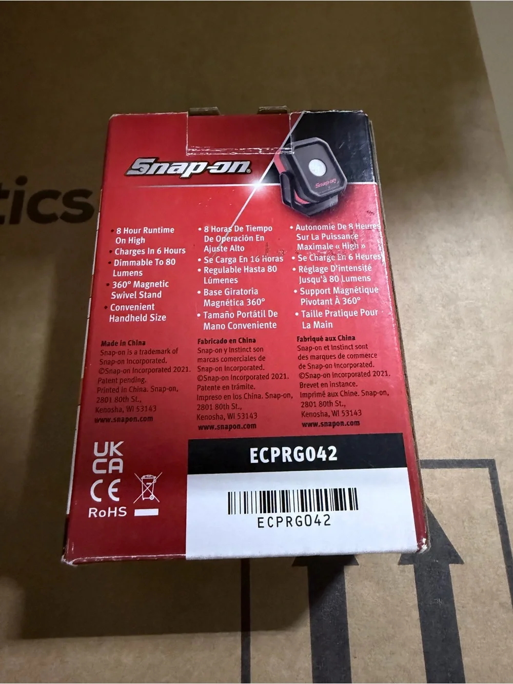 Snap-On NEW ECPRG042 425 Lumen Project Light Red